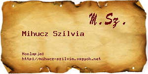 Mihucz Szilvia névjegykártya