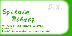 szilvia mihucz business card
